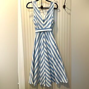 Kate Spade Blue and White Striped Maxi Sundress